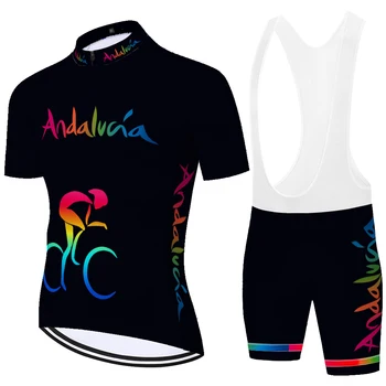 2020 black ANDALUCIA cicling oblačila španija equipacion ciclismo hombre 20 D gel poletje quick dry kolesarske hlače moški