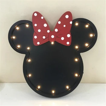 Disney Risanke LED Nočna Lučka Mickey Mouse Glavo Stenske Svetilke Baby Dekle Otrok Spalnica Stranka Dekoracijo Razsvetljave v Zaprtih prostorih Božič Darilo