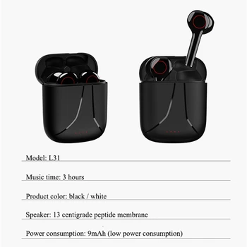 TWS L31 Mini Bluetooth Slušalke Brezžične Udobno IPX7 Nepremočljiva Šport Čepkov Glasbo, Slušalke Za Xiaomi Huawei Iphone