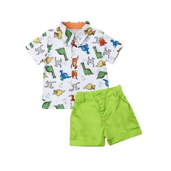 Otroci Oblačila, ki Baby Boy Kratek Rokav T-shirt Sopihanje 2pcs Priložnostne Obleko Poletje