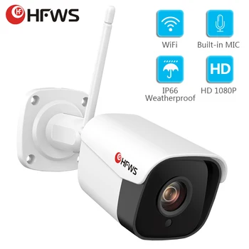 Hfws Prostem Brezžična Ip Kamera 1080P Hd Cctv Varnosti Ir Video in Avdio Nadzor na Prostem Nepremočljiva Wifi Doma Fotoaparat