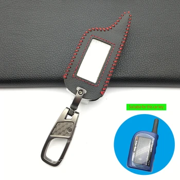 Ruska Različica M4 Primeru Keychain Usnjena torbica Za Scher Khan Magicar 4 3 LCD Oddaljeno Dva Načina Avto Alarmni Sistem, Zaščito Lupine