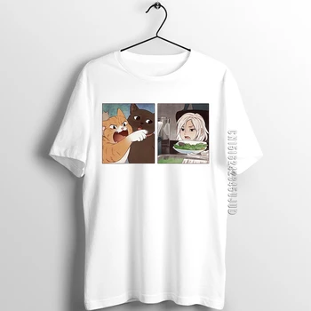 Unix Majica s kratkimi rokavi Moški Fantje Ogenj Simbol Treh Hiš Meme Leta Kričati Na Mačka, ki je Natisnjena Art Umetnine Tee