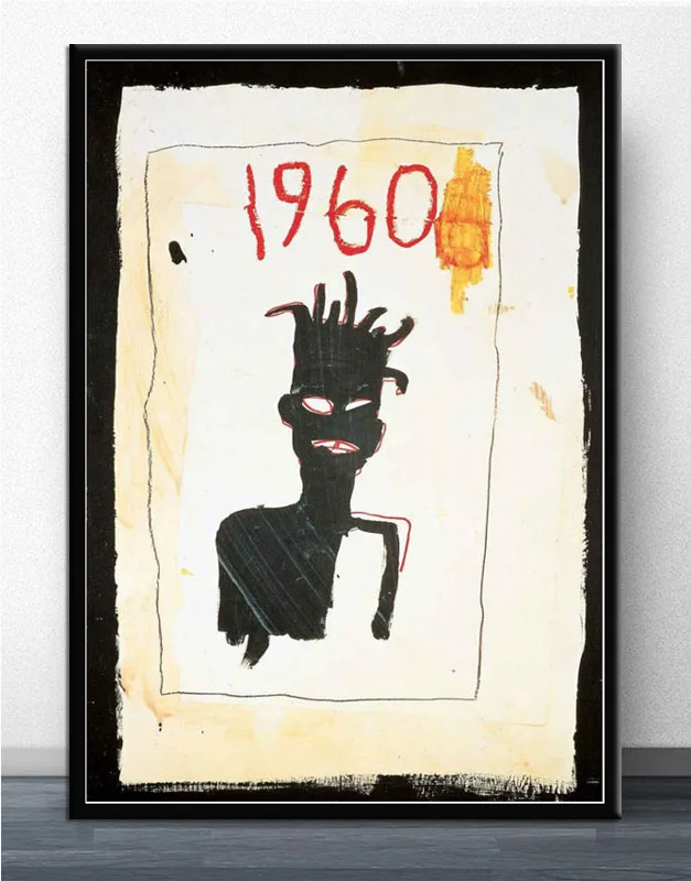 Smešni Grafiti Jean Michel Basquiat Platno Plakat Slikarstvo Wall Art Poster Tiskanje Platno Doma Dekor Sliko Stenski Dekor